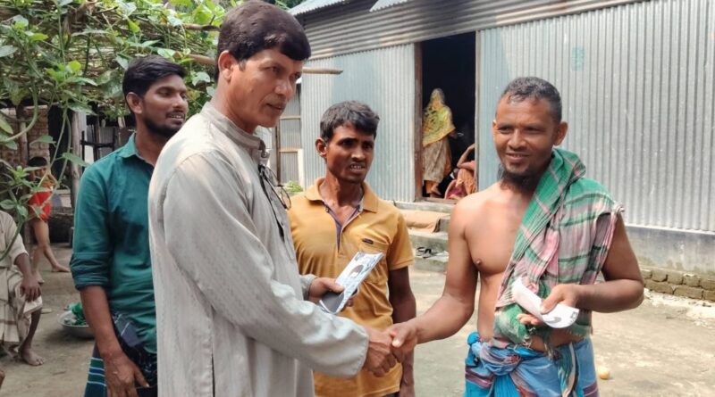 কুলিয়ায় ইউপি চেয়ারম্যান পদপ্রার্থী ডাঃ তৌহিদুল ইসলাম রঞ্জুর গণসংযোগ 