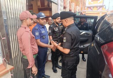 জামালপুরে শারদীয় দুর্গাপূজার নিরাপত্তা পরিদর্শনে এসআরবি-১৪-এর ময়মনসিংহের অধিনায়ক অতিরিক্ত ডিআইজি মাসুদ রানা