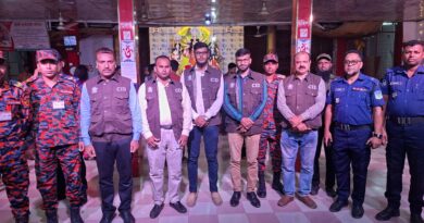 আইনশৃঙ্খলা রক্ষায় জামালপুর সিআইডি টিমের পূজামণ্ডপ পরিদর্শন