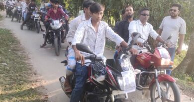 কুলিয়ায় চেয়ারম্যান প্রার্থী সুরুজ্জামান সুরুজের মোটরসাইকেল শোডাউন, গণসংযোগ ও লিফলেট বিতরণ মানুষের পাশে থাকার অঙ্গীকার