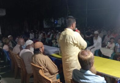 নাংলায় চেয়ারম্যান প্রার্থী রেজাউল করিম রেজুর উঠান বৈঠক
