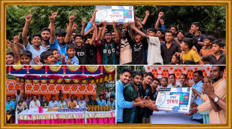 মাদারগঞ্জে শর্টপিচ ক্রিকেট টুর্নামেন্টের ফাইনালে চ্যাম্পিয়ন বি.সি.সি ক্রীড়া সংঘ